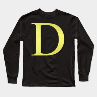 The Letter D in Shadowed Gold Long Sleeve T-Shirt